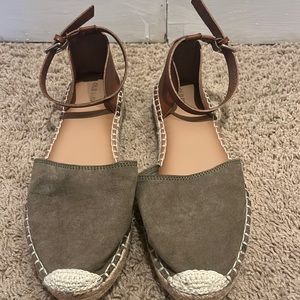 Old navy espadrilles. close toed, ankle strap sandals